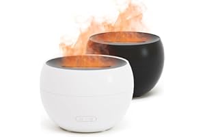 ‎SALKING SALKING Aroma Diffuser Flammeneffekt, Aromatherapie Diffusor für ätherische Öle, Raumbefeuchter Elektrisch Duftlampe, Warmes Licht Diffusor Luftbefeuchter für Baby, Zuhause Büro oder Yoga(2Pack)