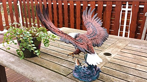 Großer Adler Wings of Glory colorierte Figur Gartenfigur Skulptur Neu - 5