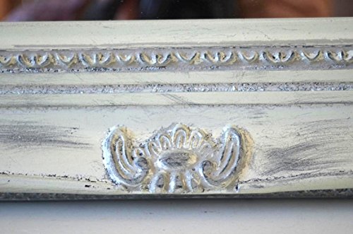 Wandspiegel Spiegel Landhaus Garderobenspiegel antik grau Vintage shabby Ornament ca. 62 x 82cm - 5