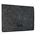 Produktbild KANVASA Filz Laptop Sleeve 11 - 11,6 & 12 Zoll für MacBook Pro 13" 2016 12" Air 11 Surface Pro 3 & 4 Dell XPS 13 - Premium Laptoptasche Hülle Laptophülle Tasche Filztasche anthrazit / schwarzes Leder