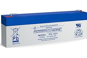 HEIB Powerson Batterie au plomb non tissée 12 V 2,1 Ah AGM PS-1221 sans entretien et anti-fuite 178 x 35 x 60 mm