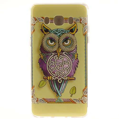 Galaxy J5 (2016) Hülle,Galaxy J5 (2016) Case [Scratch-Resistant] , Cozy Hut Galaxy J5 (2016) Ultra Slim Perfect Fit Cartoon-Eule Design Muster Malerei TPU Clear Transparent Protective back Hülle Hüllen Beschützer Haut Case Tasche Schutz Etui Schutzhüllen Hülle Case for Samsung Galaxy J5 (2016) J510 - Eule