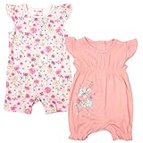 Girls Chainstore Pack of 2 Floral Frill Playsuit Romper sizes from Tiny Baby to 18 Months