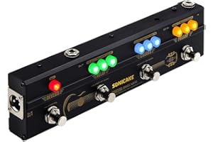 SONICAKE Pédale acoustique Pédale multi-effets acoustique Préampli Chorus Delay Reverb Acoustic Pédale d'effet guitare Sonic Wood avec sortie XLR