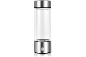 Omquot Bärbar väte-vattenberedarflaska, 420 ml, USB-uppladdningsbar alkalisk vattengenerator för metabolisk vevning