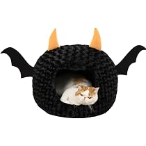 Happy Halloween Hundebett Mit Fledermaus-Muster – Ultraweich, Rutschfest & Waschbar (61 X 91 Cm, Orange)