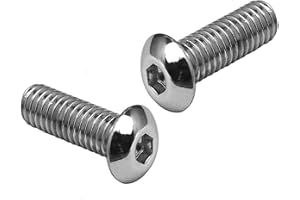RC SCREWS M6 (6mm x 20mm) Hex Socket Button Head Screws - A2 Grade Stainless Steel (Pack of 20)