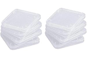 LNYMZD 10Pcs Transparent Universal SD Card Storage Case Durable SDHC Memory Card Holder Box Computer Components Memory Card Cases Accessories