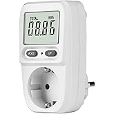 MECHEER Stromverbrauchsmesser Energiekostenmessgerät Stromzähler für Steckdose, Energiemessgerät Stromverbrauchszähler Stromm