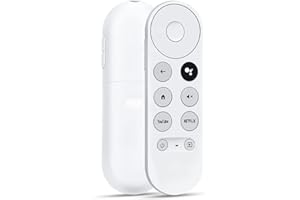 WEHOOM Telecommande pour Chromecast Google TV, Télécommande Vocale Bluetooth,avec Netflix et Youtube Buttons, pour Google Chromecast 4K Snow G9N9N/HD/Streaming Stick(Télécommande Uniquement)