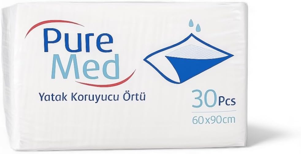 Yatak Koruyucu Örtü 60x90 cm – 30’lu | Tek Kullanımlık Sıvı Geçirmez Hasta Altı Örtüsü | Yüksek Emici Ped | Bebek, Yetişkin, Yaşlı ve Evcil Hayvan Bakımına Uygun