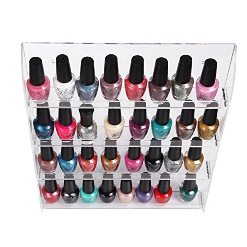 MAKARTT 4-Schichten Regale-Set Acryl Nagellack Rack Aufbewahrungsbox Ausstellungsstand 33-45 Flaschen - 3