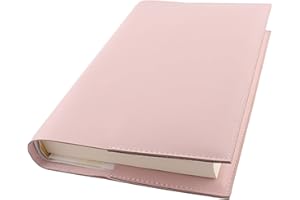 GuardV Leather Cover for Book, Bible, Hardcover, Paperback, Textbook, Notebook and Other (Medium - Pink)