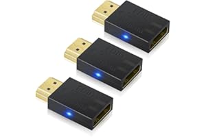 Furjosta Mini 4K HDMI EDID Emulator Passthrough Adapter Kupplung HDMI Dummy Stecker für Computer Multi-Display Setup Monitor Projektor Video Splitter Switch KVM Extender AV Receiver 3840x2160@60Hz 3P