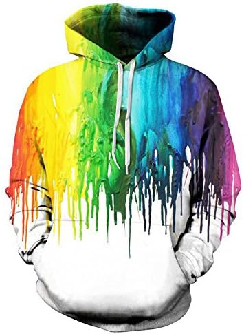 NRSP 3D Digital Printing Printing Hoodie Sweatshirt Hoodie Sweater Loose Hip Hop Paint S
