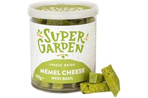 SUPERGARDEN Queso Memel liofilizado con albahaca - Aperitivos de queso sabrosos y deliciosos - Alimentos liofilizados, Aperitivos cetogénicos de Super Garden (100 g)