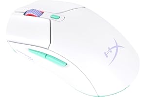 HyperX Pulsefire Haste 2 Core Wireless mysz gamingowa do komputera, długi czas pracy baterii, lekka, niestandardowy czujnik rdzenia, podwójna łączność bezprzewodowa, biała
