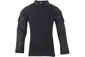 SHUOJIA Combat Shirts Tactical Shirt Multicam Tattica Softair, Mimetica, Paintball, Militare