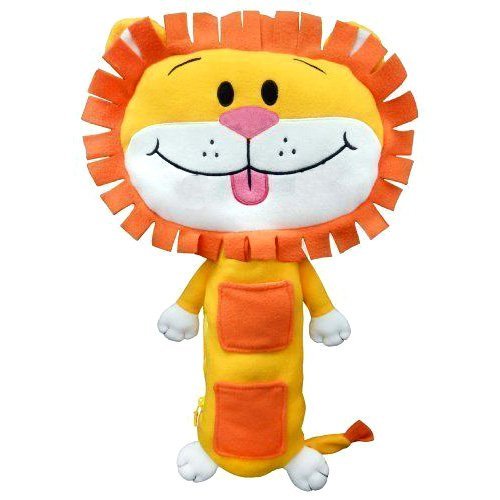 Childrens Car Seat Belt Buddies Soft Toy Pet Travel Pillow - Lion