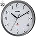 Produktbild Telefunken FWU-30-B (WF) Funk-Wanduhr Funkuhr mit autom. Zeitumstellung Alu Rahmen 30cm Ø schlicht (Weißes Ziffernblatt)
