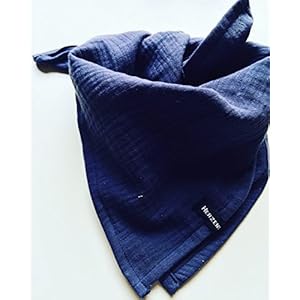 Herzensgut Musselintuch BIO für Babys Halstuch / Kleinkinder Dunkelblau