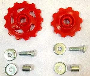 Schrodinger15 50002 Molded Plastic Bicycle Derailleur Gear Pulley Wheels (13T & 10T, Multicolour) - 2pcs