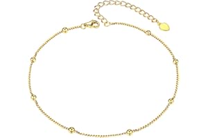 Silvora Bracelet de Cheville Argent 925 Femme Chaine de Pied Maille 22cm +5 cm [Argent/Or Plaque/Rose] Bracelet Cheville Cadeau Saint Valentin Bijoux l'ete Vacance Plage