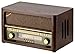 Roadstar HRA-1540 Nostalgie Retro-Radio mit Bluetooth und CD / MP3 Player im Holzgehäuse, 32 Watt Musikleistung (Bluetooth, USB, AUX-In), braun