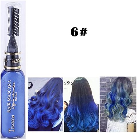 1x Professional Hair Chalk Vibrant Colours Tools Hair Temporary Hair Dye Hair Color Mascara Dark Blue