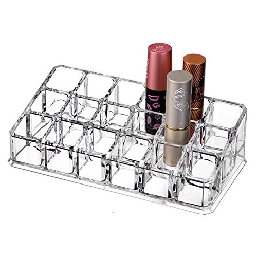 SCFL Acryl Make-up und Lippenstift Organizer Bürstenhalter Beauty Behälter 18 Platz Aufbewahrung 17,3 x 9,1 x 5 cm