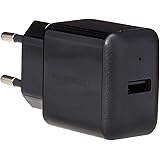 Amazon Basics - USB-Ladeadapter mit 1 Anschluss (2,4 Ampere) - Schwarz