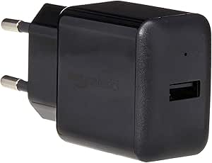 Amazon Basics - USB-Ladeadapter mit 1 Anschluss (2,4 Ampere) - Schwarz
