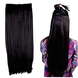 Artifice 5 Clips Straight Hair Extension High Temperature Synthetic Fiber 26" 150g Black RS.599 (70.00% Off) - Amazon
