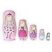 Produktbild JERKKY 5 Stück Engel Prinzessin Russische Verschachtelung Puppen Holz Matroschka Puppen Kinder Spielzeug Geschenk