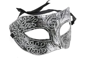 Veewon Venetian Mens Masquerade Ball Masks Face Mask for Party, Fancy Dress Ball, Masked Ball, Halloween (Silver)