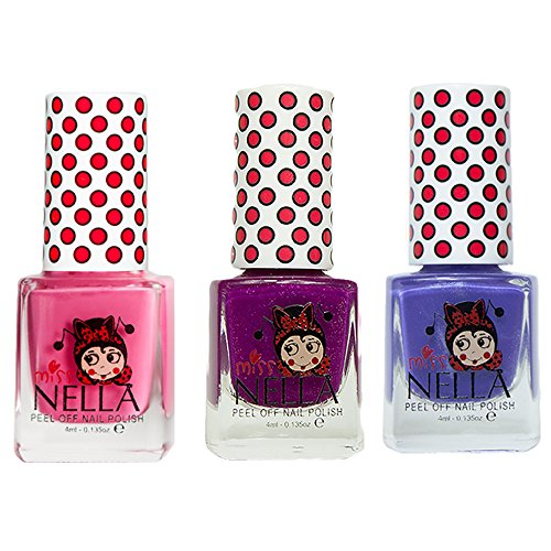 De fiesta para chicas jóvenes Nella Color de rosa A con diseño de, Jazzberry juego de botes de mermelada, dulce niños lavanda con base de polaco FECHA y fondo de brillantina recortada para pistola de clavos de sobres con cierre autoadhesivo-fuera de la tinta A base de agua diseño de circuito de fórmula