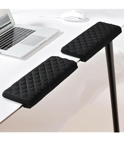 2 Poggiagambe Da Scrivania Ergonomici In Memory Foam - Forma A L, Antiscivolo, Per Ufficio E Casa