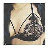 Ropa Interior Mujer, RETUROM Moda hueca translúcida correa de lencería bra bustier