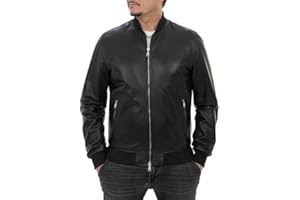 BORGHESE - PELLETTERIA ARTIGIANALE Pelletterie Borghese | Bomber Pelle Uomo Nero | Giacca Pelle | Giubbotto Pelle | Vera Pelle | Pelle di Vitello | Giacca Moto | Made in Italy | A101