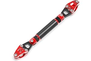 Hapihom Balance Bar per moto, universale, 22 mm, in lega di alluminio, lunghezza regolabile, manubrio estensore, leva rossa