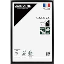 Cadre Photo Noir 23x28 Cm - Personnalisable Pour Posters Et Diplômes
