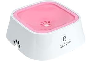 TOWEAR Bebedero Perro Tazón de Bebida Agua Flotante para Perro Gato Pájaros Mascotas, Cuenco de Agua Flotante para Mascotas, sin derrames, antidesbordamiento, antiasfixia (Rosa)