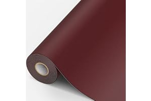 MICTER Pelle Adesiva per Riparazioni, 15x200cm Patch Pelle Adesiva, Toppe per Riparazione Autoadesive per Riparazione per Divano, Sedile Auto, Mobili, Borsa in Pelle, Tappezzeria(Rosso vino)