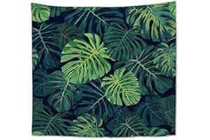 LORIGUN Tapisserie Tenture Murale Tapisseries Décor Salon Chambre pour La Maison Inhouse Décor Plante Verte Coin De La Jungle Tropicale, Fraîcheur Et Style Naturel Décorations pour La Maison