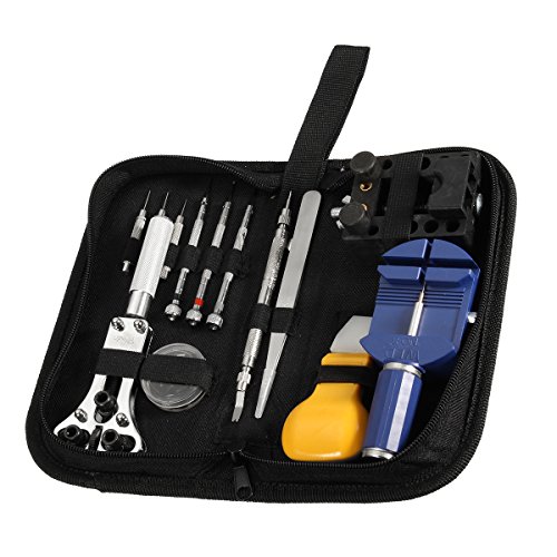 BABAN 13pcs Uhrmacherwerkzeug Uhr Werkzeug Tasche Reparatur Set Uhrwerkzeug Gehäuse Öffner - 4