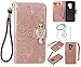 Produktbild für Galaxy S9 Plus Hülle, Glitter Strass Bling Eule Ledertasche Muster Weich PU Schutzhülle für Samsung Galaxy S9 Plus Flip Cover Wallet Case Tasche Handyhülle mit Lanyard Strap Stand Function Magnetverschluss Etui Schale Credit Card Slots Bookstyle Purse Design Handytasche Lederhülle Schutz Hüllen mit für Samsung Galaxy S9 Plus +Schlüsselanhänger(U) (3)
