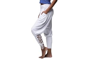 ORANDESIGNE Femme Pantalon de Sport Casual Sarouel Pantalon Bloomer Jogging Extensible Taille Élastique Pantalon de Yoga Danse