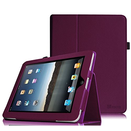 Fintie Apple iPad 1 Hülle Case Schutzhülle Etui Tasche - Folio Slim Fit Ständer Kunstleder Smart Cover mit Stylus Loop für iPad 1st Generation, Lila