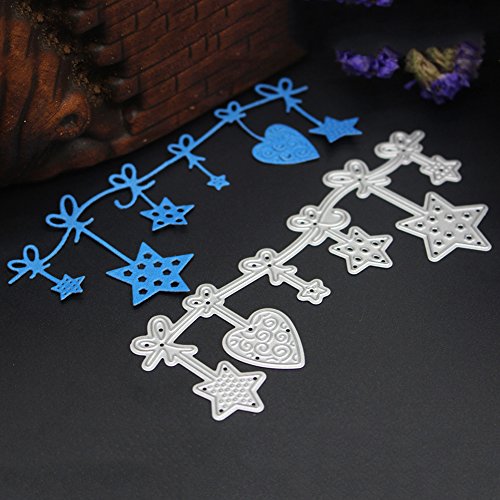 Amazingdeal365 Deko Metall Form Stanzschablonen Schablonen Schneiden DIY Dekor Sammelalbum Karten Buchzeichen Lesezeichen als Geschenk für Freunde Geburtstag Kinder,Kindergarten Hobby Schule Handarbeit Unterricht usw. Ein tolles Geschenk! - 5