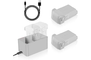 Fantasyo Mini 3 Pro Akku Intelligent Flight Mini 3 Akku 2 Stück 3850mAh Mini 3 Akkuladegerät Mini 3 Ladestation Kit Kompatibel mit DJI Mini 4 Pro/ 3 Pro/3 Drohne